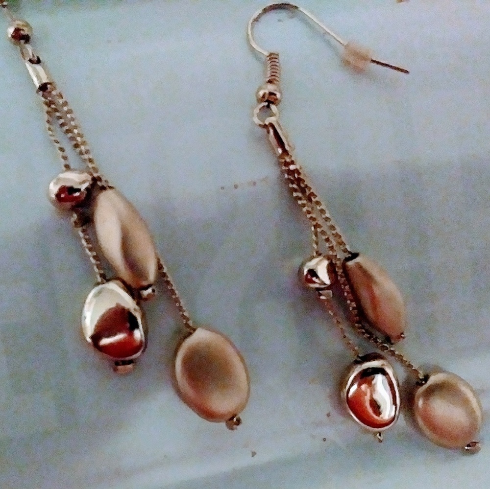 Gold Plated Dangle Pierced Women Fashion Earrings